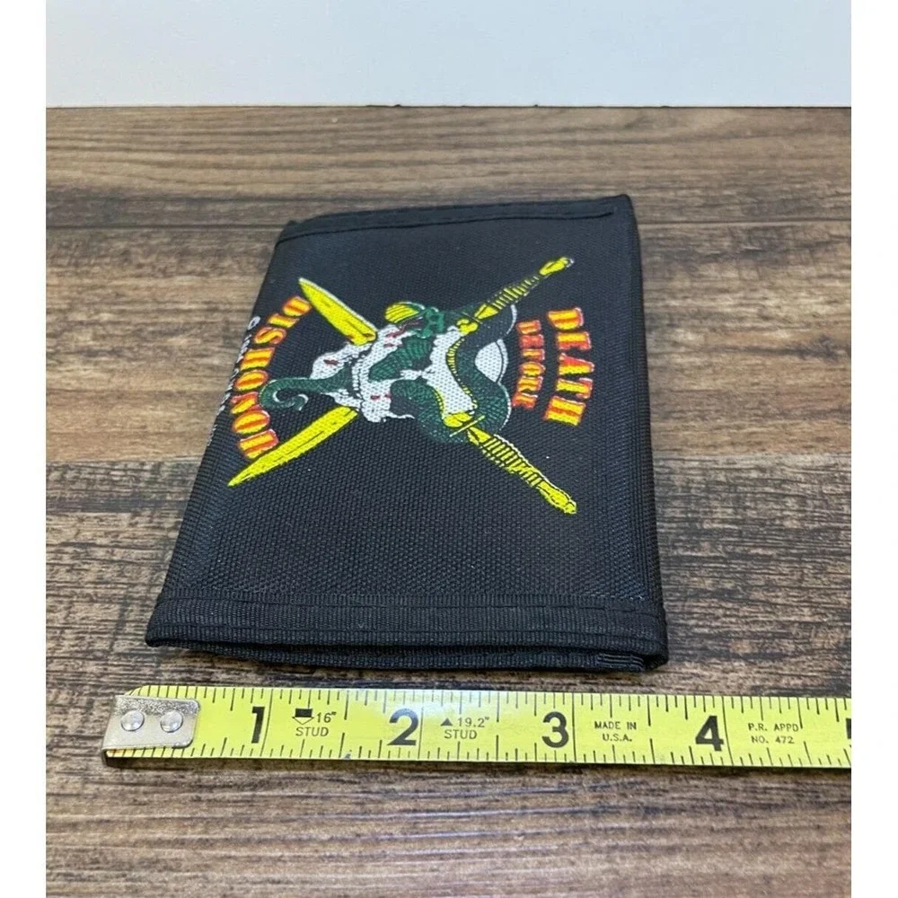 Vintage Death Before Dishonor Military Wallet Billdfold 1984 Nylon Black RARE